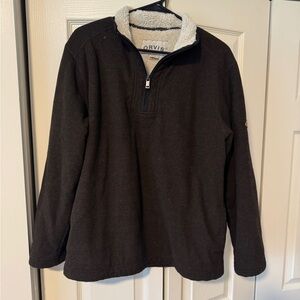 Orvis Men's Dark Brown Zip-Up Sweater